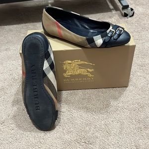 Authentic Burberry Bridle housecheck avinwick ballerina